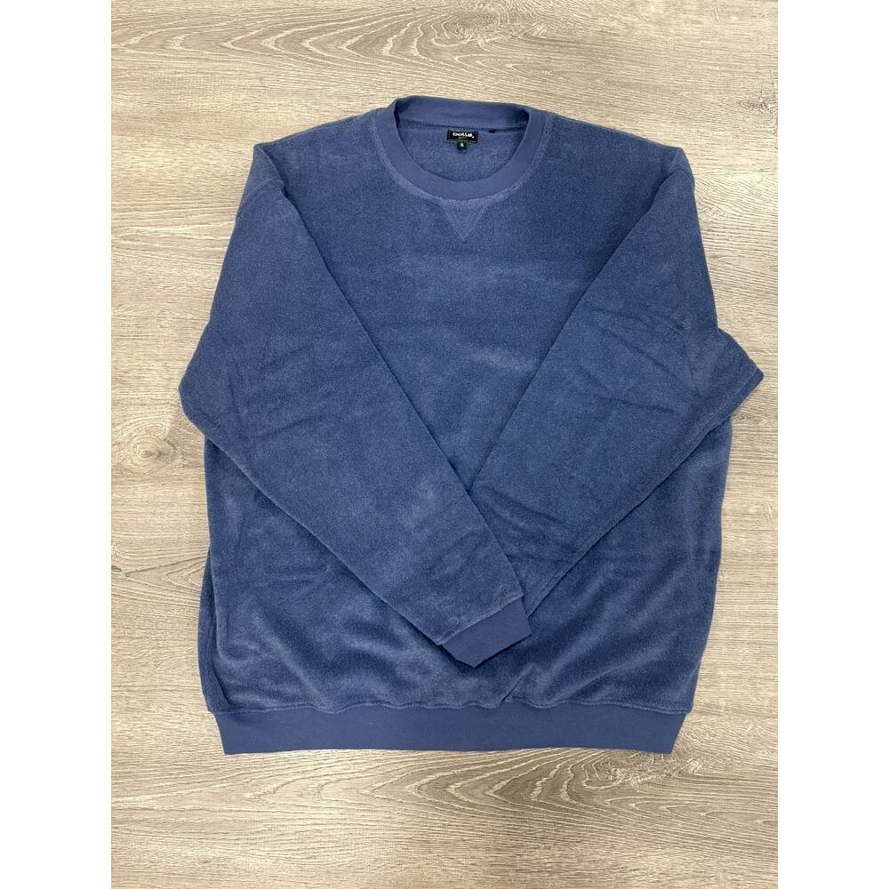 Bolle Golf Men Large Blue Polyester Crew Neck Long Sleeve Pullover Sweatshirt